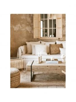 Calma House Housse de coussin à motif en relief Royal, larg. 45 x long. 45 cm -Jardin Soldes Boutique Housse de coussin a motif en relief Royal 2