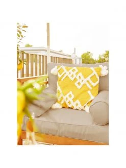 Westwing Collection Housse de coussin à ornements tuftés Tikki, larg. 40 x long. 40 cm -Jardin Soldes Boutique Housse de coussin a ornements tuftes Tikki 9