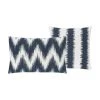 Westwing Collection Housse de coussin ethnique coton pur bleu foncé Hasan, 2 élém., larg. 30 x long. 50 cm, larg. 40 x long. 40 cm -Jardin Soldes Boutique Housse de coussin ethnique coton pur bleu fonce Hasan 2 elem