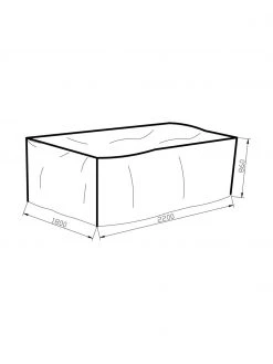 Housse mobilier de jardin Patio, larg. 220 x haut. 86 cm -Jardin Soldes Boutique Housse mobilier de jardin Patio 3