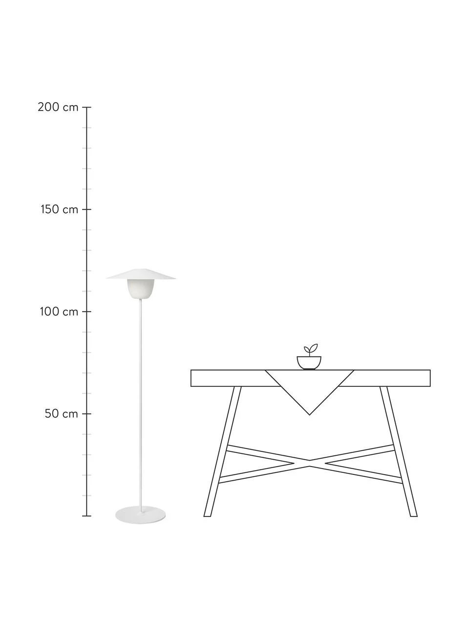 Lampe d'extérieur mobile à suspendre ou à poser Ani, Ø 34 x haut. 121 cm 5 Lampe d'extérieur mobile à suspendre ou à poser Ani, Ø 34 x haut. 121 cm – Image 3