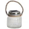 Lampe solaire d'extérieur LED Glass Jar, larg. 11 x haut. 12 cm -Jardin Soldes Boutique Lampe solaire dexterieur LED Glass Jar