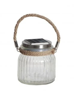 Lampe solaire d'extérieur LED Glass Jar, larg. 11 x haut. 12 cm