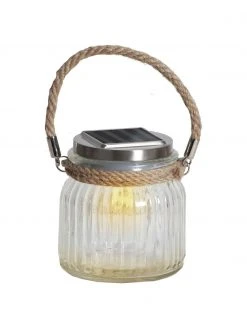 Lampe solaire d'extérieur LED Glass Jar, larg. 11 x haut. 12 cm -Jardin Soldes Boutique Lampe solaire dexterieur LED Glass Jar 3