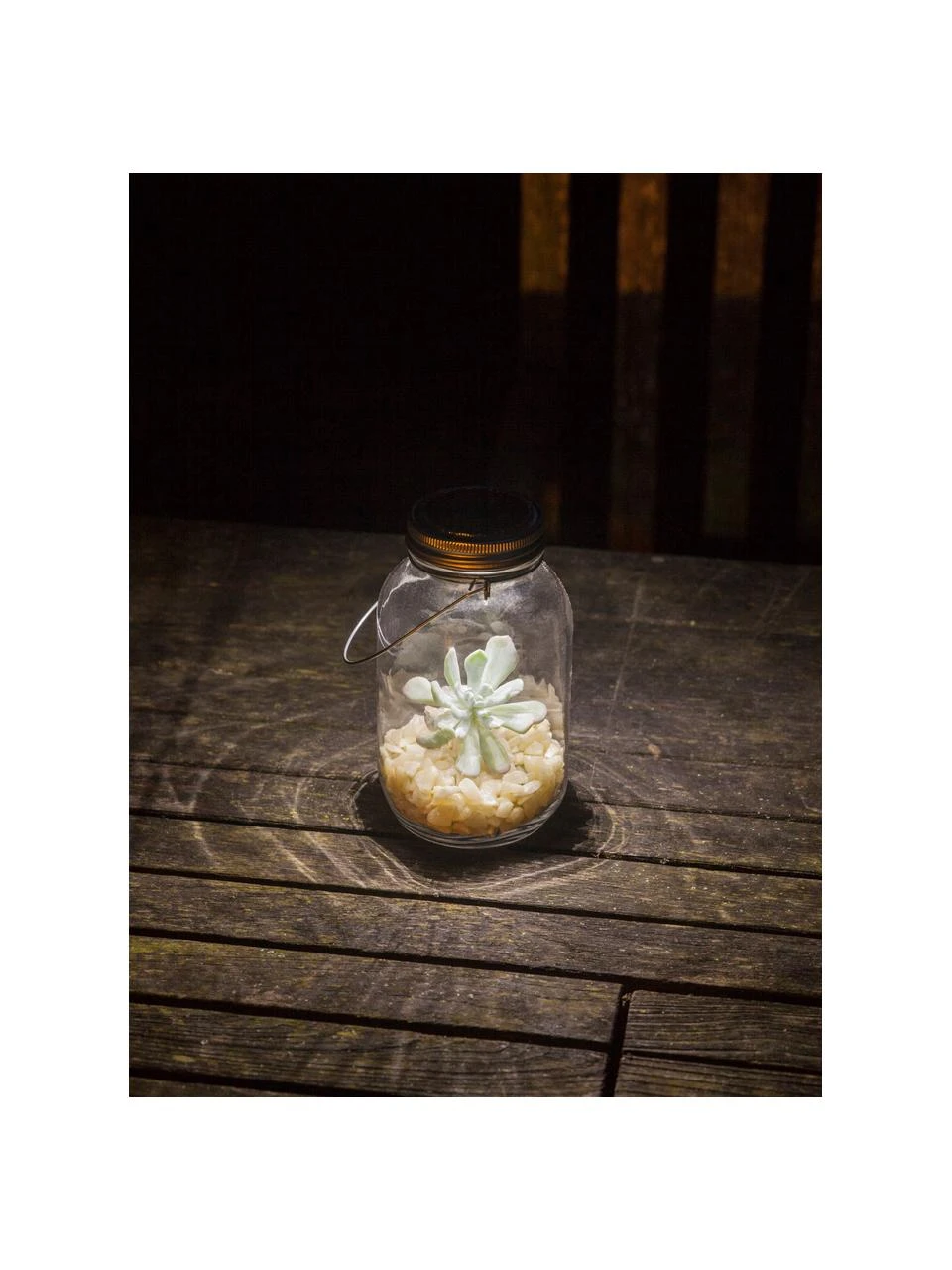 Lanterne solaire Bianca, Ø 10 x haut. 18 cm 4 Lanterne solaire Bianca, Ø 10 x haut. 18 cm – Image 2