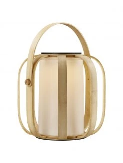 Nordlux Lanterne solaire en bambou Bob To-Go, Ø 32 x haut. 30 cm