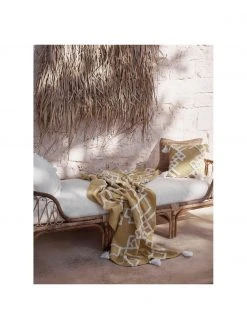 Lit de repos en bambou avec assise rembourrée Blond, larg. 185 x prof. 78 cm -Jardin Soldes Boutique Lit de repos en bambou avec assise rembourree Blond 3