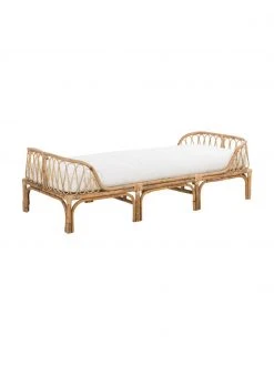 Lit de repos en bambou avec assise rembourrée Blond, larg. 185 x prof. 78 cm -Jardin Soldes Boutique Lit de repos en bambou avec assise rembourree Blond 5
