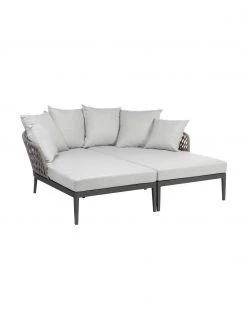 Bizzotto Lits de repos de jardin Pelican, 2 élém., larg. 182 x prof. 179 cm