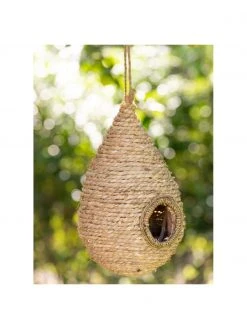 Mangeoire pour oiseaux en rotin Bird, Ø 24 cm x haut. 40 cm -Jardin Soldes Boutique Mangeoire pour oiseaux en rotin Bird 1
