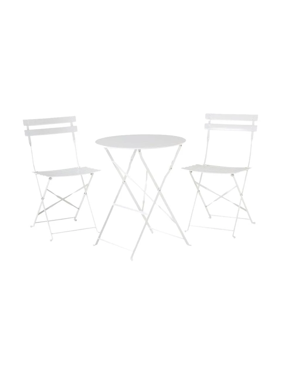 Meubles de balcon blancs Retro, 3 élém., Lot de différentes tailles 3 Meubles de balcon blancs Retro, 3 élém., Lot de différentes tailles