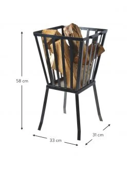 Panier à feu Quare, larg. 33 x haut. 58 cm -Jardin Soldes Boutique Panier a feu Quare 2
