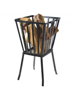 Panier à feu Quare, larg. 33 x haut. 58 cm