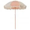 Parasol rose à franges 70's, inclinable, Ø 180 x haut. 230 cm -Jardin Soldes Boutique Parasol rose a franges 70s inclinable