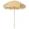 Parasol vintage à franges Retro, Ø 180 x haut. 230 cmDisponibilité limitée