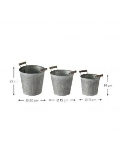 Petit cache-pot Silene, 3&nbsp;&eacute;l&eacute;m., Lot de différentes tailles -Jardin Soldes Boutique Petit cache pot Silene 3 elem 2