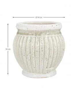 Lene Bjerre Petit cache-pot beige céramique Catinia, Ø 14 x haut. 14 cm -Jardin Soldes Boutique Petit cache pot beige ceramique Catinia 2