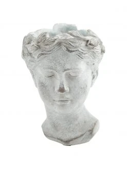 Petit cache-pot béton Pass, larg. 16 x haut. 22 cm