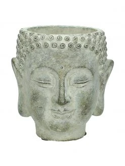 Petit cache-pot en béton Head, larg. 13 x haut. 14 cm