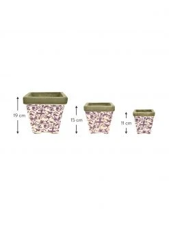 Petit pot de fleurs Cerino, 3 élém., Lot de différentes tailles -Jardin Soldes Boutique Petit pot de fleurs Cerino 3 elem 2