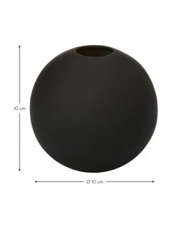 Cooee Design Petit vase boule fait main, noir Ball, Ø 10 x haut. 10 cm -Jardin Soldes Boutique Petit vase boule fait main noir Ball 2