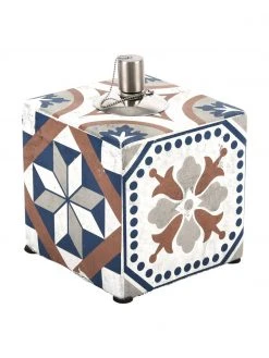 Petite lampe à huile Tiles, larg. 13 x haut. 17 cm