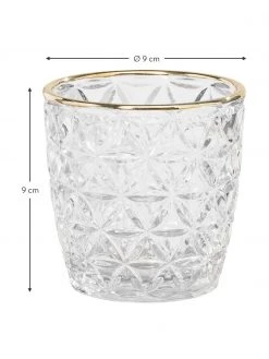 Photophore en verre Adore, 3&nbsp;&eacute;l&eacute;m., Ø 9 x haut. 9 cm -Jardin Soldes Boutique Photophore en verre Adore 3 elem 2
