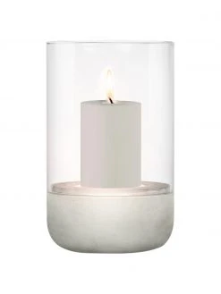 Photophore en verre Calma, Ø 12 x haut. 20 cm