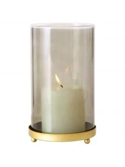 Photophore en verre avec support en laiton Clara, 3 élém., Lot de différentes tailles -Jardin Soldes Boutique Photophore en verre avec support en laiton Clara 3 elem 3