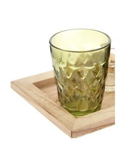 Bloomingville Photophore en verre sur plateau Wibke, 9 élém., larg. 50 x haut. 11 cm -Jardin Soldes Boutique Photophore en verre sur plateau Wibke 9 elem 4