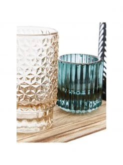 Bloomingville Photophore verre Elviena, 6 élém., larg. 43 x haut. 11 cm -Jardin Soldes Boutique Photophore verre Elviena 6 elem 5