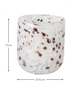 Photophore verre blanc Lulea, Ø 15 x haut. 17 cm -Jardin Soldes Boutique Photophore verre blanc Lulea 2