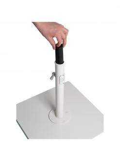 Pied de parasol blanc Classic, larg. 46 x haut. 40 cm -Jardin Soldes Boutique Pied de parasol blanc Classic 4