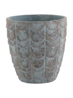 Pot de fleurs béton Scales, Ø 32 x haut. 33 cm
