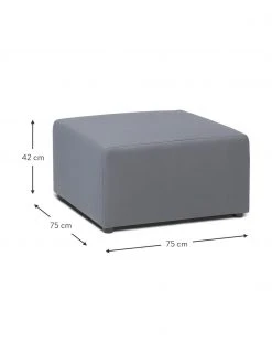 Westwing Collection Pouf de canapé d'extérieur gris foncé Simon, larg. 75 x haut. 42 cm -Jardin Soldes Boutique Pouf de canape dexterieur gris fonce Simon 3