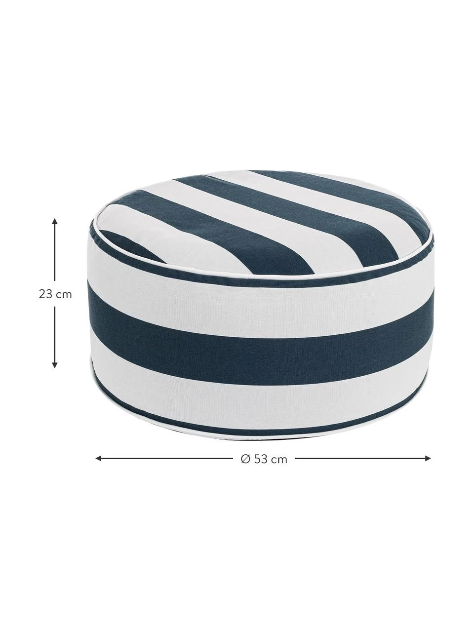 Bizzotto Pouf d'extérieur gonflable Stripes, Ø 53 x haut. 23 cm 4 Bizzotto Pouf d'extérieur gonflable Stripes, Ø 53 x haut. 23 cm – Image 2