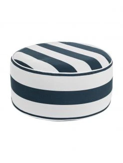Bizzotto Pouf d'extérieur gonflable Stripes, Ø 53 x haut. 23 cm