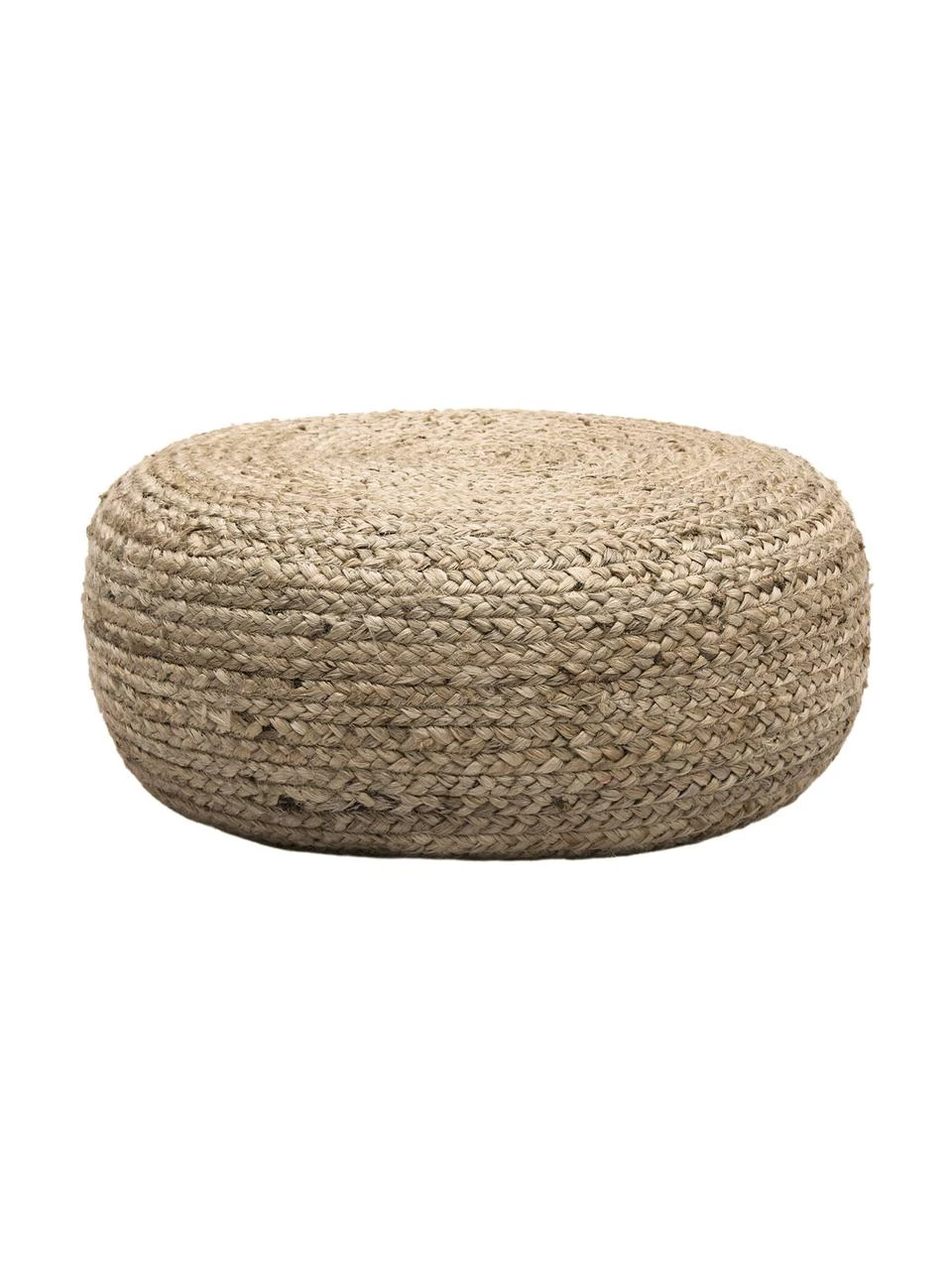 Westwing Collection Pouf en jute fait à la main Bono, Ø 58 cm, haut. 21 cm 3 Westwing Collection Pouf en jute fait à la main Bono, Ø 58 cm, haut. 21 cm