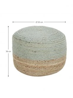 Westwing Collection Pouf en jute fait à la main Bono, Ø 50 x haut. 36 cm -Jardin Soldes Boutique Pouf en jute fait a la main Bono 8