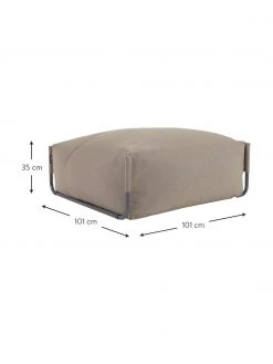 Pouf gonflable beige Square, larg. 101 x prof. 101 cm -Jardin Soldes Boutique Pouf gonflable beige Square 3