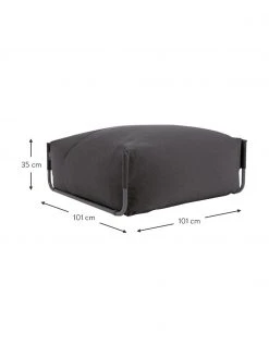 Pouf gonflable noir Square, larg. 101 x prof. 101 cm 12 Pouf gonflable noir Square, larg. 101 x prof. 101 cm -Jardin Soldes Boutique Pouf gonflable noir Square 4