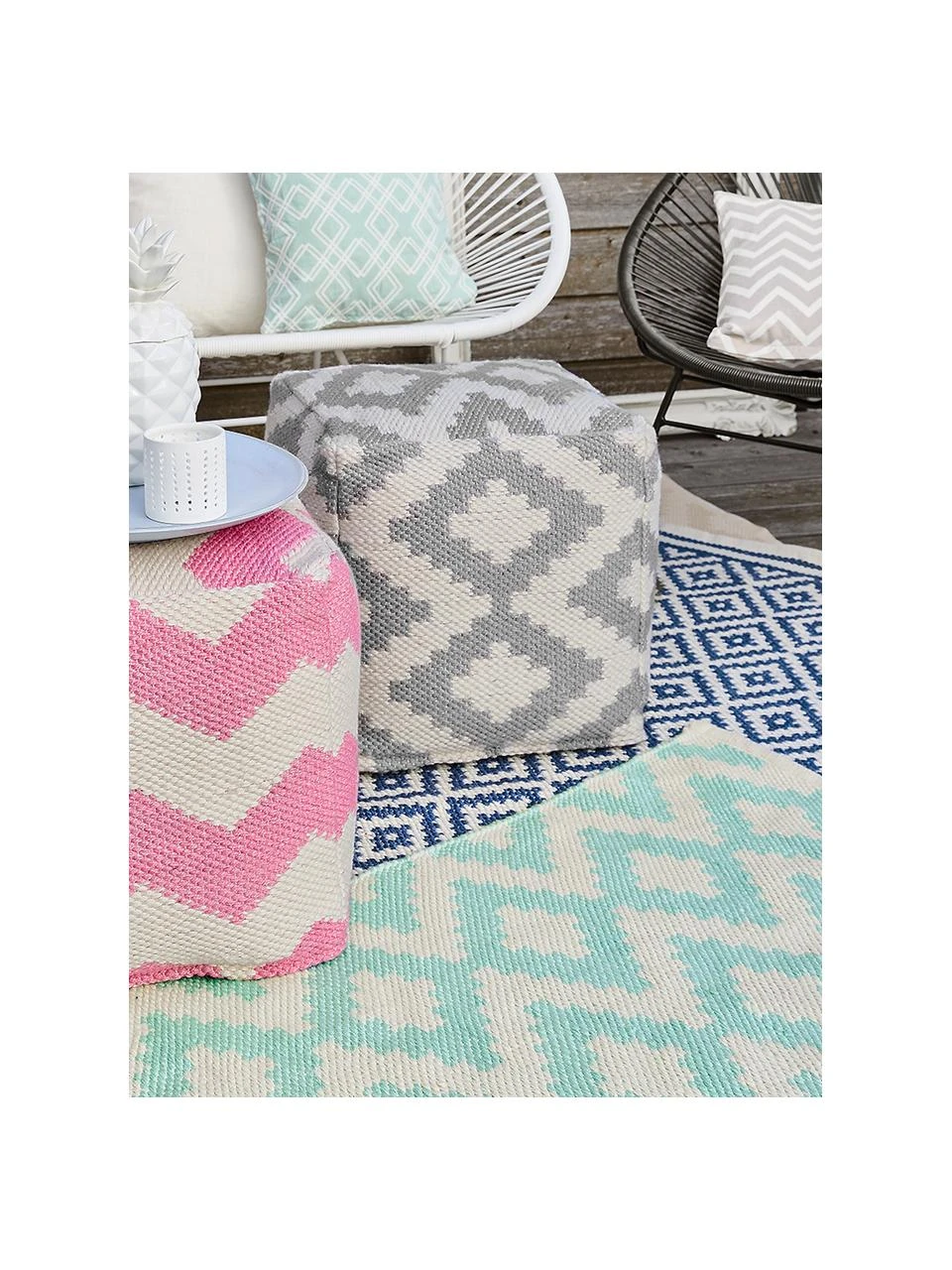 Westwing Collection Pouf motif ethnique tissé main Napua, larg. 40 x haut. 40 cm 4 Westwing Collection Pouf motif ethnique tissé main Napua, larg. 40 x haut. 40 cm – Image 2