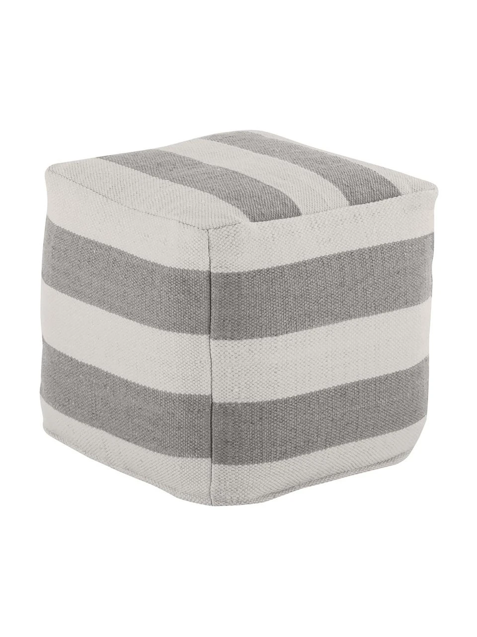Westwing Collection Pouf rond gris tissé main Lani, larg. 40 x haut. 40 cm 3 Westwing Collection Pouf rond gris tissé main Lani, larg. 40 x haut. 40 cm