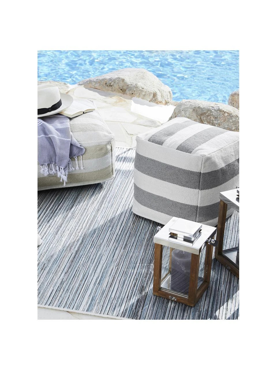 Westwing Collection Pouf rond gris tissé main Lani, larg. 40 x haut. 40 cm 4 Westwing Collection Pouf rond gris tissé main Lani, larg. 40 x haut. 40 cm – Image 2