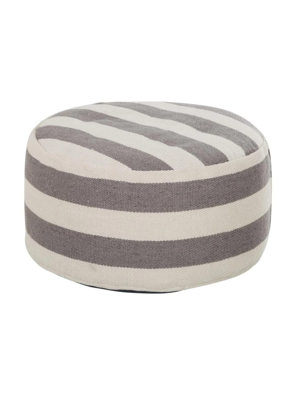 Westwing Collection Pouf rond gris tissé main Lani, ∅ 65 x haut. 30 cm 3 Westwing Collection Pouf rond gris tissé main Lani, ∅ 65 x haut. 30 cm