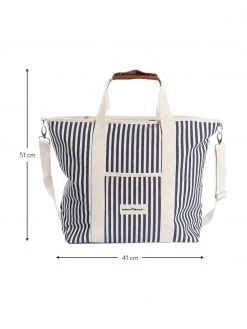 Sac isotherme bleu marine / blanc crème Strand, larg. 41 x haut. 51 cm -Jardin Soldes Boutique Sac isotherme bleu marine blanc creme Strand 2