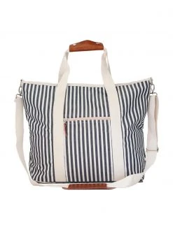 Sac isotherme bleu marine / blanc crème Strand, larg. 41 x haut. 51 cm -Jardin Soldes Boutique Sac isotherme bleu marine blanc creme Strand 4