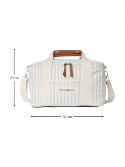 Sac isotherme vert sauge / blanc Retro, larg. 32 x haut. 20 cm -Jardin Soldes Boutique Sac isotherme vert sauge blanc Retro 2