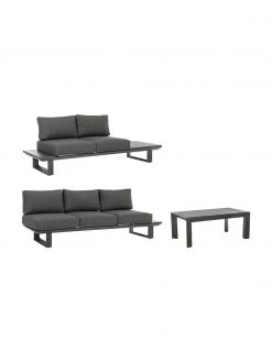Bizzotto Salon de jardin anthracite Konnor, 3 élém., Lot de différentes tailles -Jardin Soldes Boutique Salon de jardin anthracite Konnor 3 elem 3