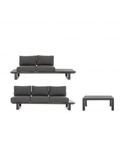 Bizzotto Salon de jardin anthracite Konnor, 3 élém., Lot de différentes tailles -Jardin Soldes Boutique Salon de jardin anthracite Konnor 3 elem 4